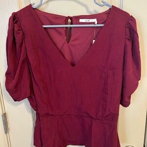 Women's Burgundy Top